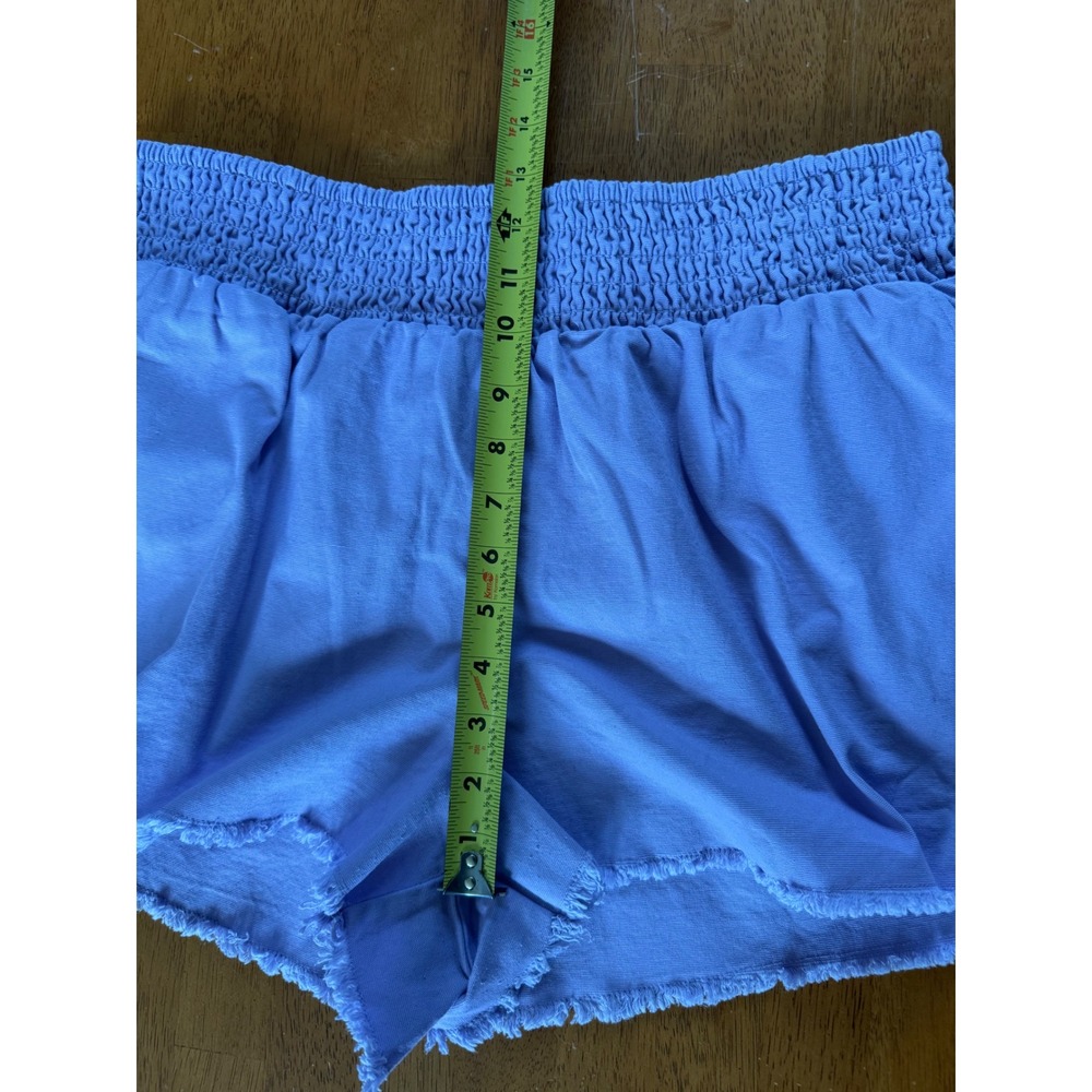 Wild Fable Womens Purple Smocked Waist Raw Hem Shorts Lavender Cotton Twill Sz L - Picture 7 of 8